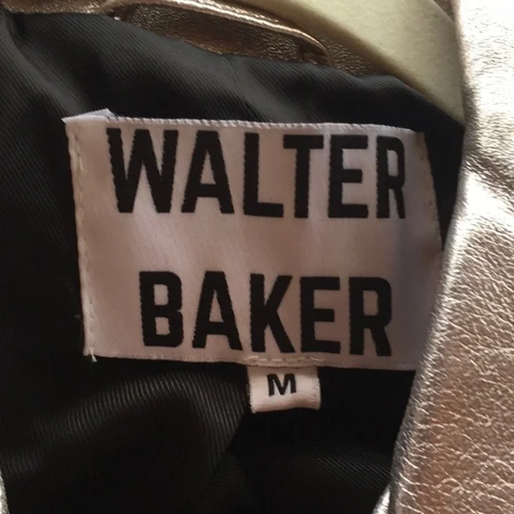 Walter Baker Gold Leather Jacket - Picture 6 of 7